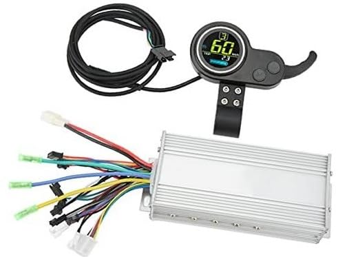 Reparatur von Scooter-Controllern, BTFWM Motorsteuerungssatz for Elektroroller, 48 V, 60 V, 1000 W, Steuerpanel-Kit for Elektrofahrräder mit rundem 2-in-1-Farb-LCD-Panel und Daumengashebel-Fahrradumrü von BTFWM