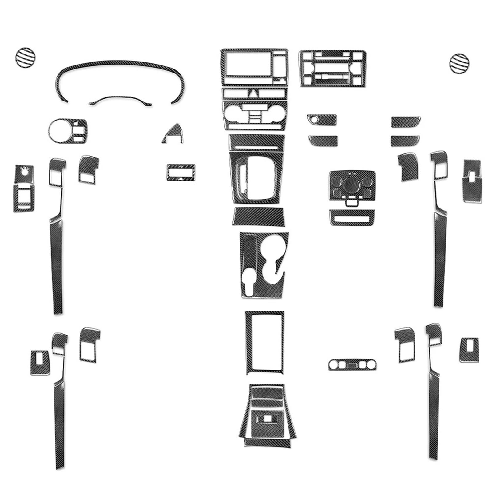 Abdeckung Zentralen Bedienfelds Für A3 S3 8P 2006 2007 Carbon Fiber Gangschaltung Luftauslass Fensterheber Armaturenbrett Set Auto Innenausstattung Aufkleber Mittelkonsole Panel(48) von BTHMGBAE