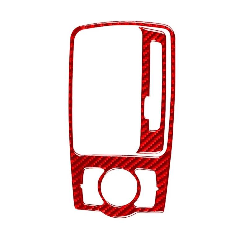 Abdeckung Zentralen Bedienfelds Für A6 S6 C6 2005-2011 Carbon Fiber Zentrale Gangschaltung Panel Trim Abdeckung Grenze Auto Innen Zubehör Dekorative Aufkleber Mittelkonsole Panel(3 Red RHDJ) von BTHMGBAE