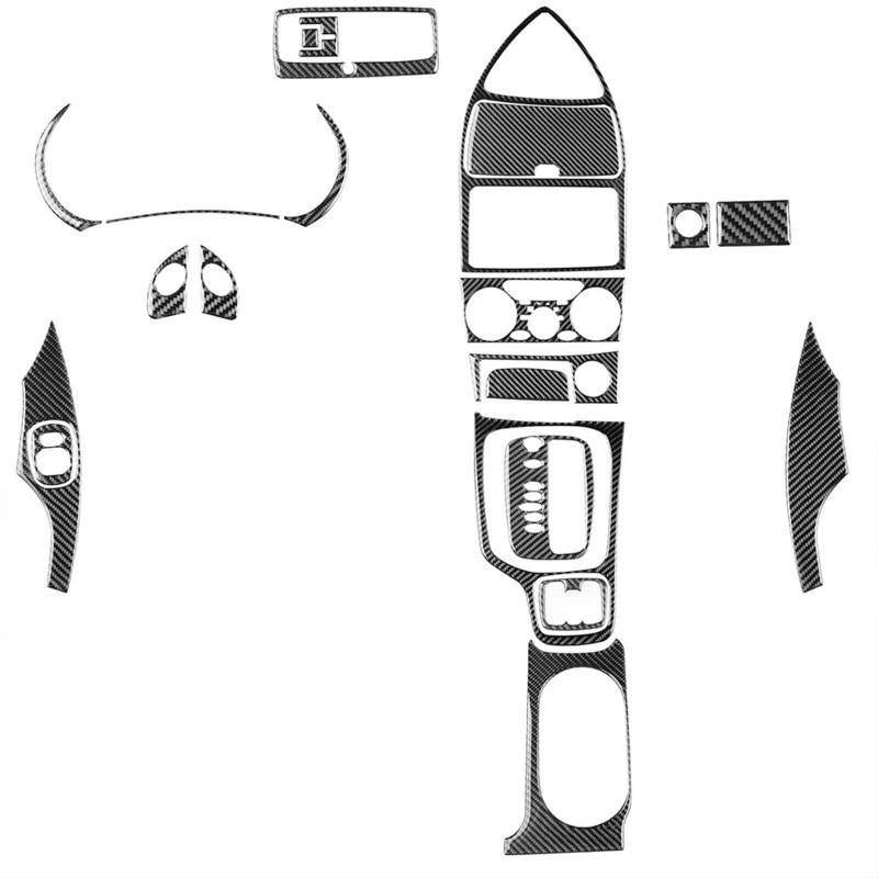 Abdeckung Zentralen Bedienfelds Für Toyota Für Celica 2000-2005 Carbon Fiber Center Radio CD Shift Getriebe Panel Auto Innen Zubehör Dekorative Aufkleber Mittelkonsole Panel(23 Black LHDS) von BTHMGBAE