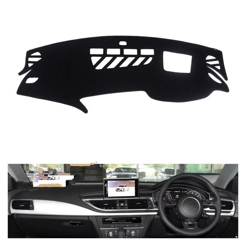 Auto-Armaturenbrett-Abdeckung Für A7 S7 2009-2018 Rechts- Und Linkslenker Auto Dashboard Abdeckungen Matte Schatten Kissen Pad Teppiche Zubehör(Right Hand Drive) von BTHMGBAE