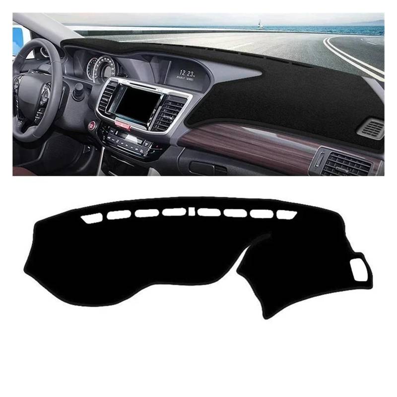 Auto-Armaturenbrett-Abdeckung Für Accord Neunten 2013 2014 2015 2016 2017 Auto Dashboard Abdeckung Dash Matte Sonnenschutz Nicht-Slip Pad Innen Zubehör(A LHD Black Side) von BTHMGBAE