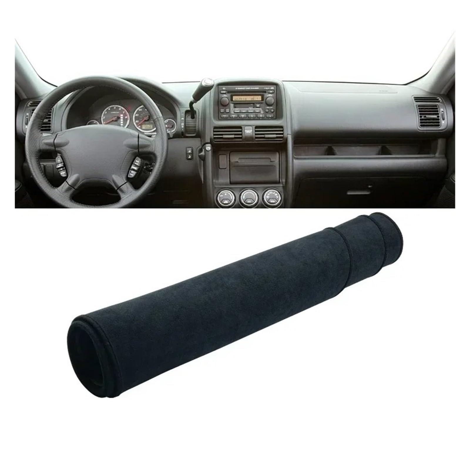 Auto-Armaturenbrett-Abdeckung Für CR-V Für CRV II MK2 2002 2003 2004 2005 2006 LHD Auto Dashboard Abdeckung Dash Matte Sonnenschutz Nicht-Slip Pad Innen Zubehör(B Black) von BTHMGBAE