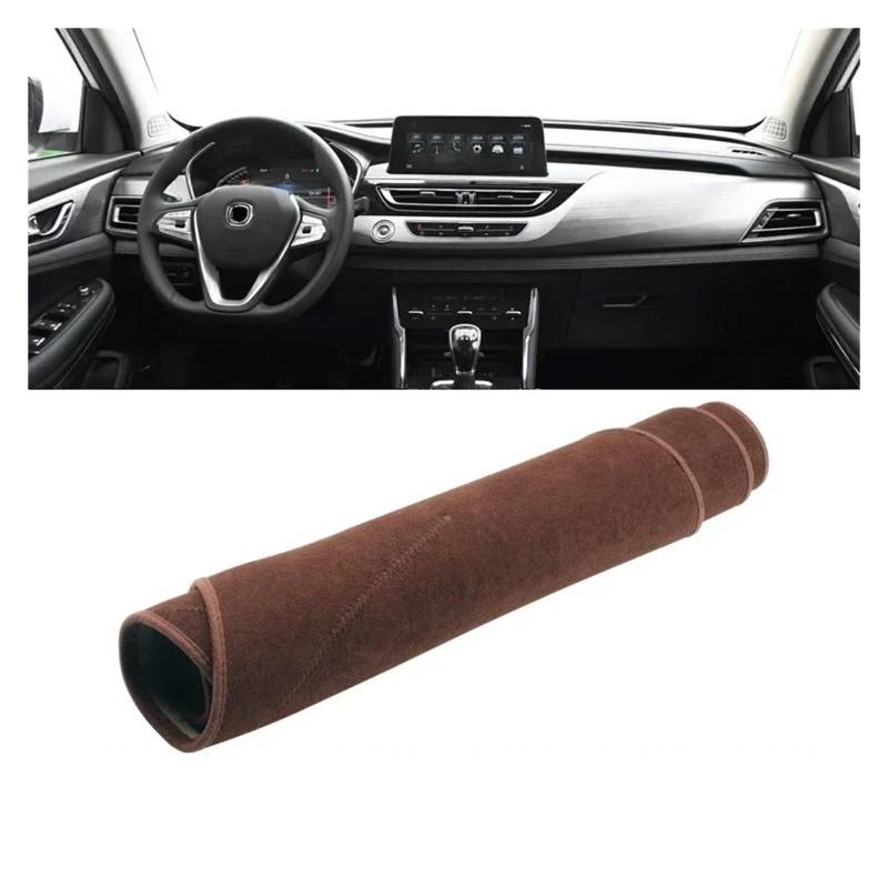 Auto-Armaturenbrett-Abdeckung Für Changan CS75 2018 2019 2020 2021 2022 2023 2024 Auto Dashboard Abdeckung Dash Matte Sonnenschutz Nicht-Slip Pad Zubehör(B Brown) von BTHMGBAE