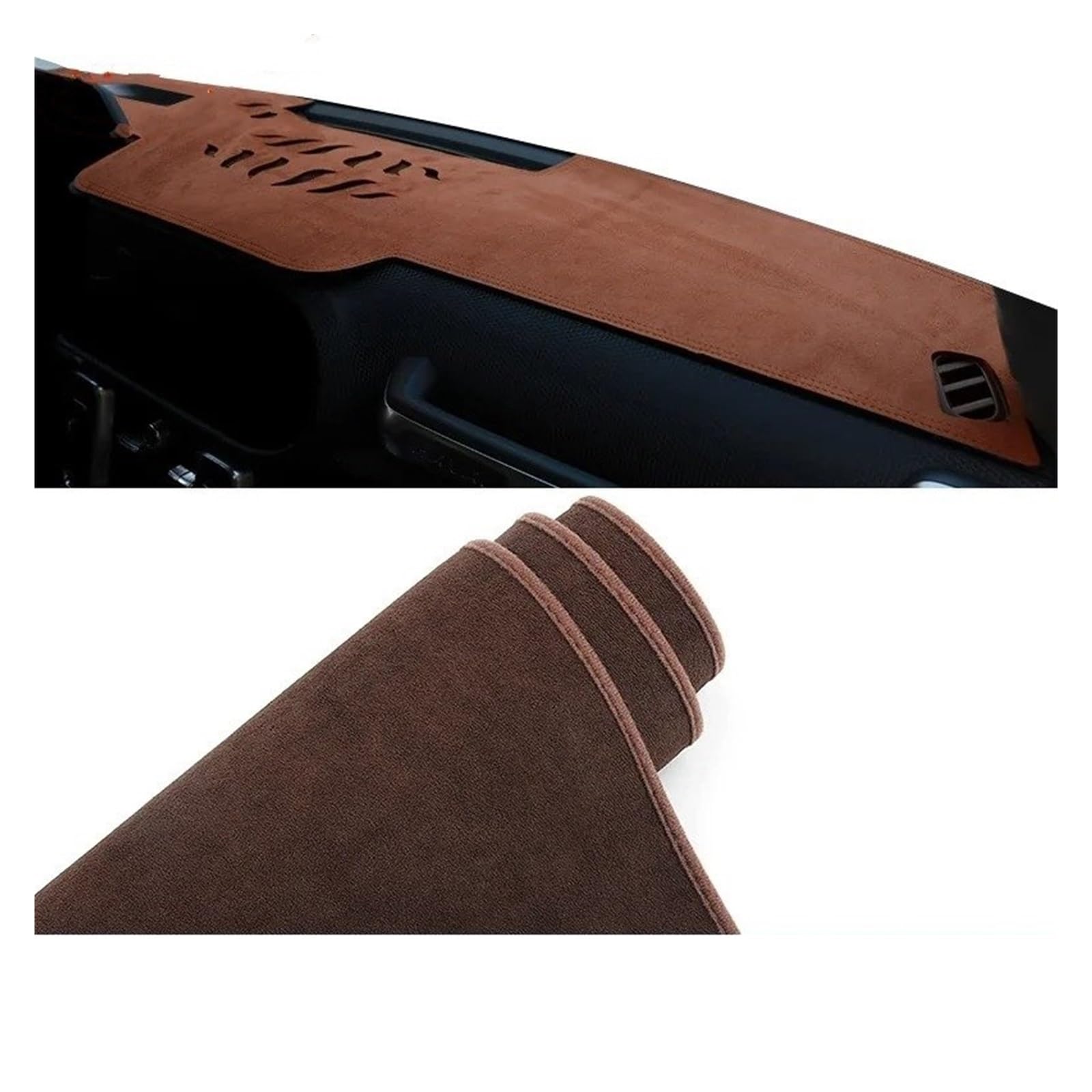 Auto-Armaturenbrett-Abdeckung Für Haval Für Dargo 2021 2022 2023 2024 Auto -Armaturenbrettabdeckung Vermeiden Sie Leichte Pads Sun Shade Matten Instrumententafel Teppichzubehör(Brown with HUD) von BTHMGBAE