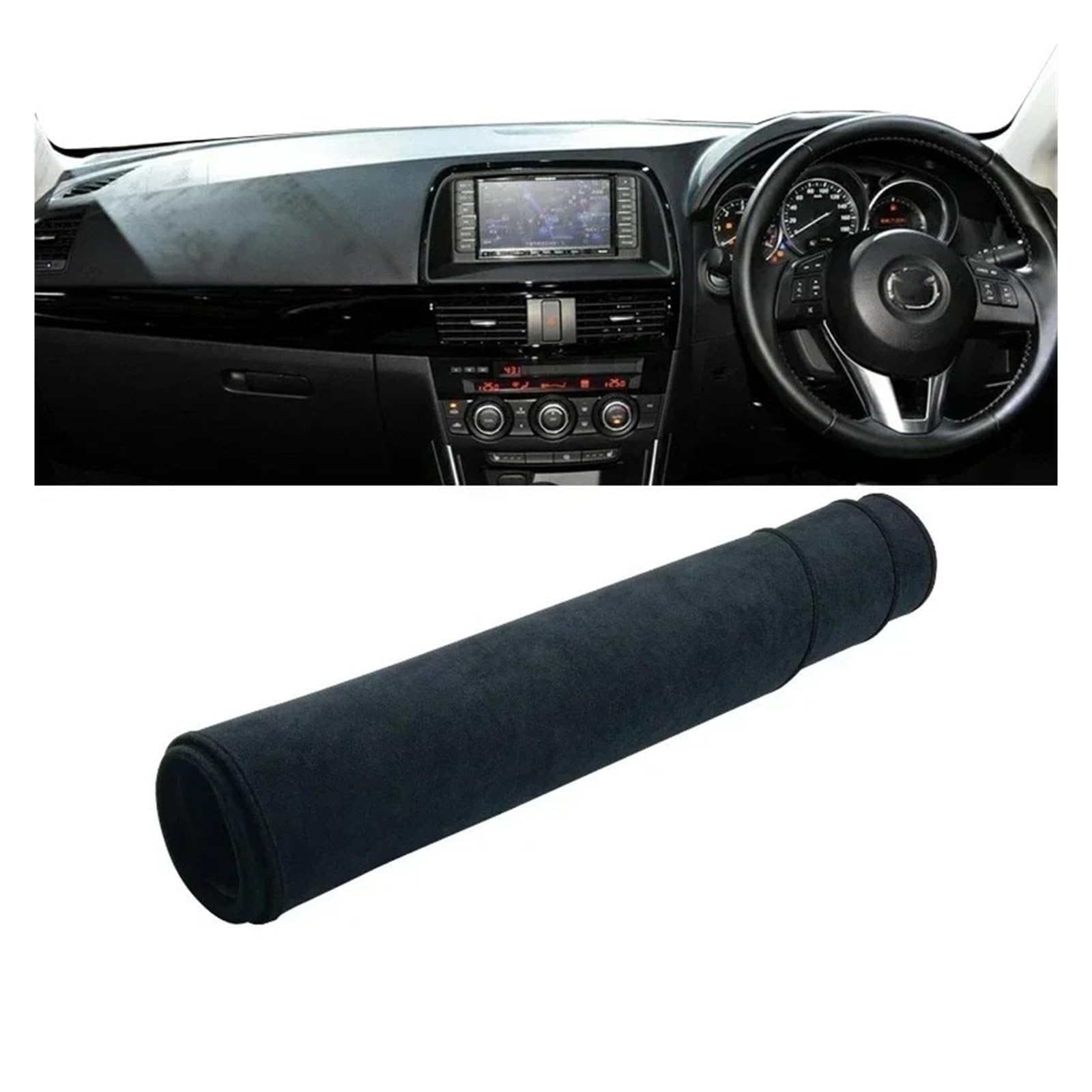 Auto-Armaturenbrett-Abdeckung Für Mazda Für CX-5 CX5 KE 2012 2013 2014 2015 2016 Auto Dashboard Abdeckung Dash Matte Sonnenschutz Anti-Uv Nicht-Slip Pad Zubehör(B RHD Black) von BTHMGBAE