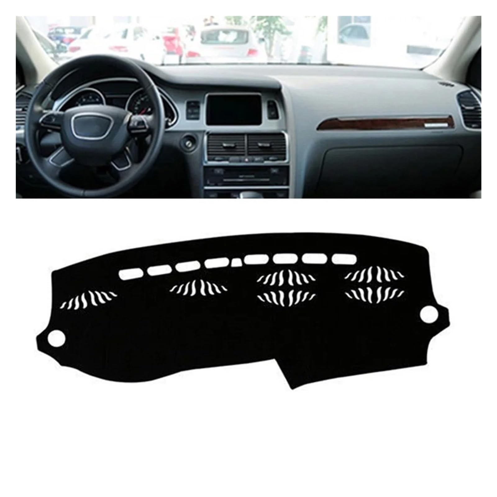 Auto-Armaturenbrett-Abdeckung Für Q7 2006-2015 LHD Anti-Rutsch-Matte DashMat Sonne Dashboard Matte Abdeckung Pad Auto Interio Zubehör von BTHMGBAE