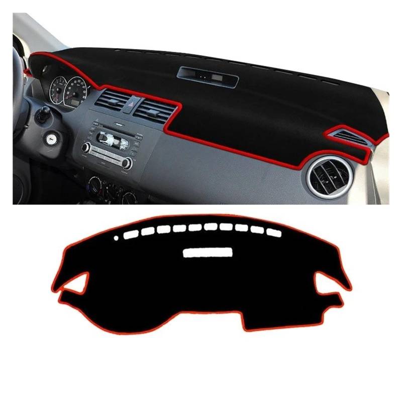 Auto-Armaturenbrett-Abdeckung Für Suzuki Für Swift Sport 2005 2006 2007 2008 2009 2010 Auto Dashboard Matte Sonnenschutz Instrument Schreibtisch Nicht-Slip Abdeckung(Red Side LHD) von BTHMGBAE