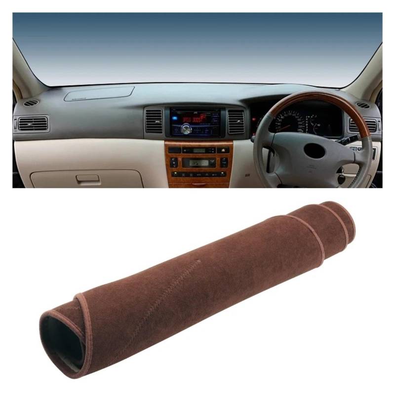 Auto-Armaturenbrett-Abdeckung Für Toyota Für Corolla Für Altis Für Runx Für Allex 2002 2003 2004 2005 2006 2007 Auto Dashboard Abdeckung Dash Matte Sonnenschutz Pad(B RHD Brown) von BTHMGBAE