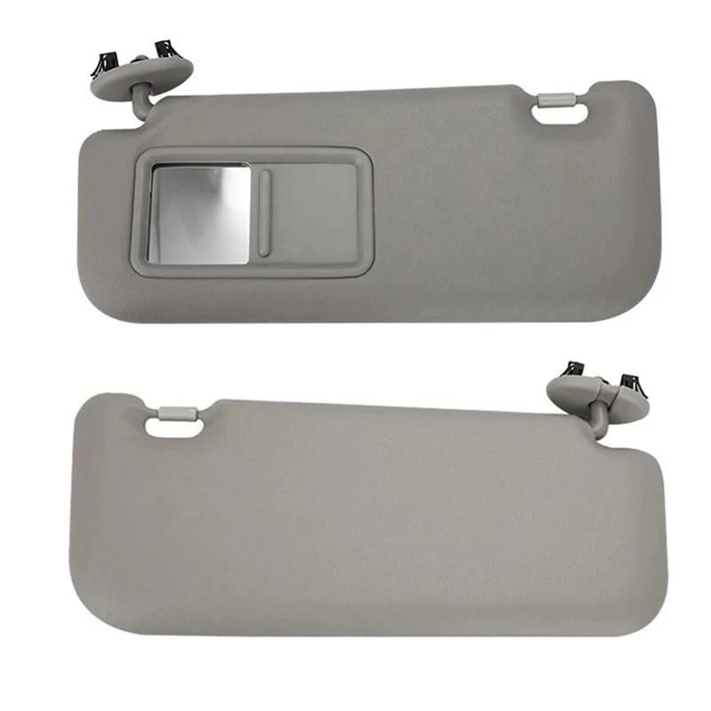 Auto-Sonnenblende Für Toyota Für Auris Für Corolla 2010-2013 Autoinnenraum Sonnenblende Mit Spiegel Grau Beige Links Rechts Seite Fahrer Beifahrerseite Auto Innen Sonnenblende(Grey 1 Set) von BTHMGBAE