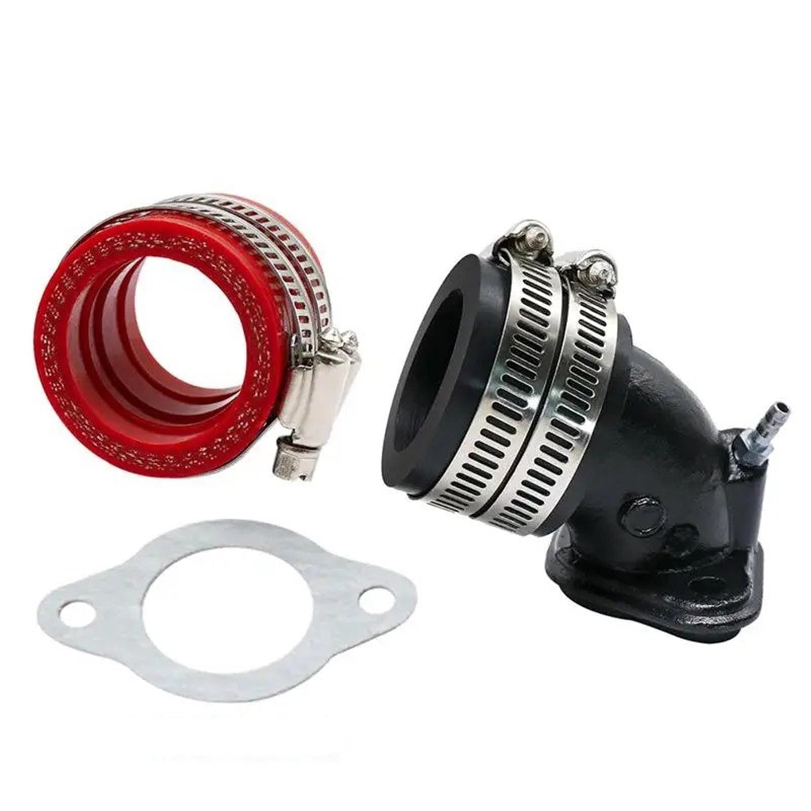 Für JOG100 Für RSZ100 Für PE27 PE30 Für CVK24 26 Für CVK30 Motorrad Kraftstoffversorgung Vergaser Verteiler Ansaugrohradapter Motorrad Vergaser(Red 1) von BTHMGBAE