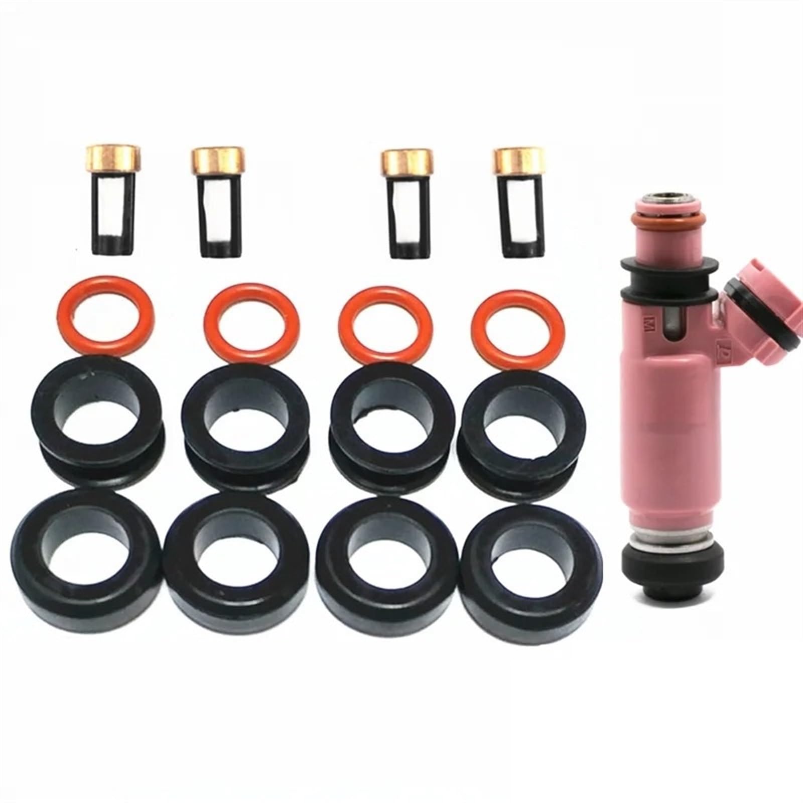 Kraftstoffinjektor Für Subaru Für WRX Für STI Für Forester 195500-3910 16611-AA510 AY-RK106 4sets Kraftstoff Injektor Dichtung O-Ring Kit Dichtungen Filter ﻿ Kraftstoff Einspritzdüsen von BTHMGBAE