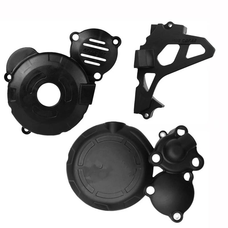 Motorrad Motordeckel Für CBS300 Für KEWS AJ1 Für NB300 Für CBS300 Motorradmotor Magnetmotor Schutzkupplung Kurbelgehäuse Kettenrad Zünddeckel Motor Abdeckung(Black 3 Kit) von BTHMGBAE