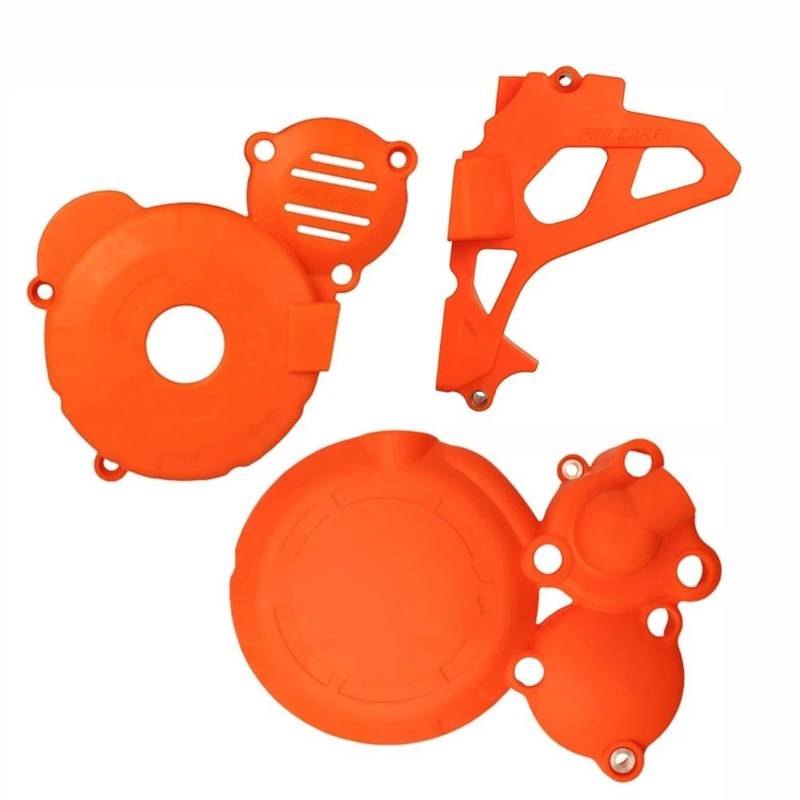 Motorrad Motordeckel Für CBS300 Für KEWS AJ1 Für NB300 Für CBS300 Motorradmotor Magnetmotor Schutzkupplung Kurbelgehäuse Kettenrad Zünddeckel Motor Abdeckung(Orange 3 Kit) von BTHMGBAE