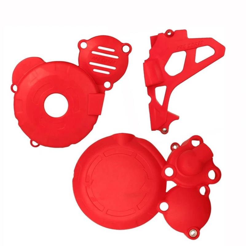 Motorrad Motordeckel Für CBS300 Für KEWS AJ1 Für NB300 Für CBS300 Motorradmotor Magnetmotor Schutzkupplung Kurbelgehäuse Kettenrad Zünddeckel Motor Abdeckung(Red 3 Kit) von BTHMGBAE