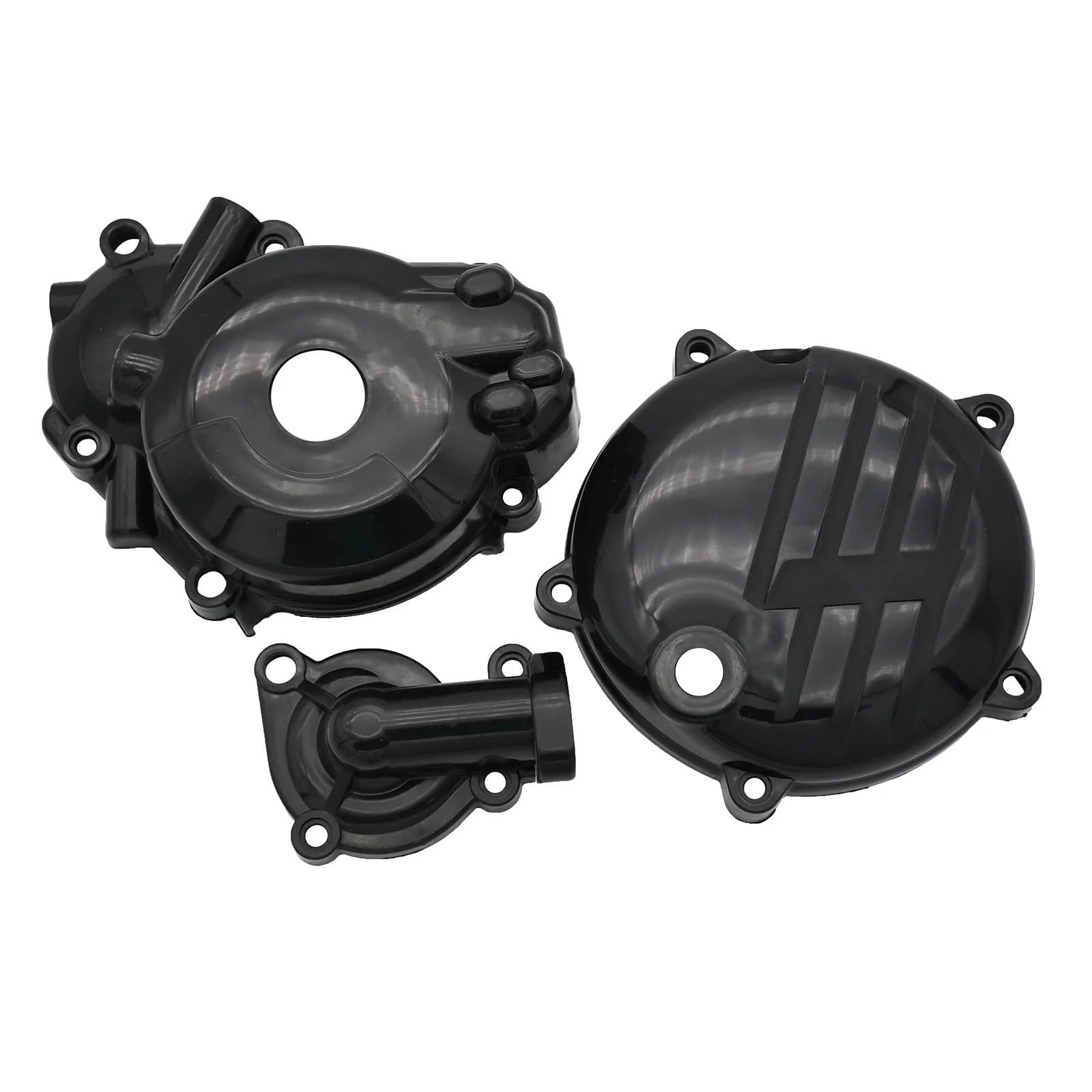 Motorrad Motordeckel Für Zongshen NC250 NC450 Für KAYO T4 K4 T6 K6 Motorrad Kunststoff Kupplung Schutz Zündung Schutz Motor Schutz Wasserpumpe Abdeckung Motor Abdeckung(B-Black) von BTHMGBAE