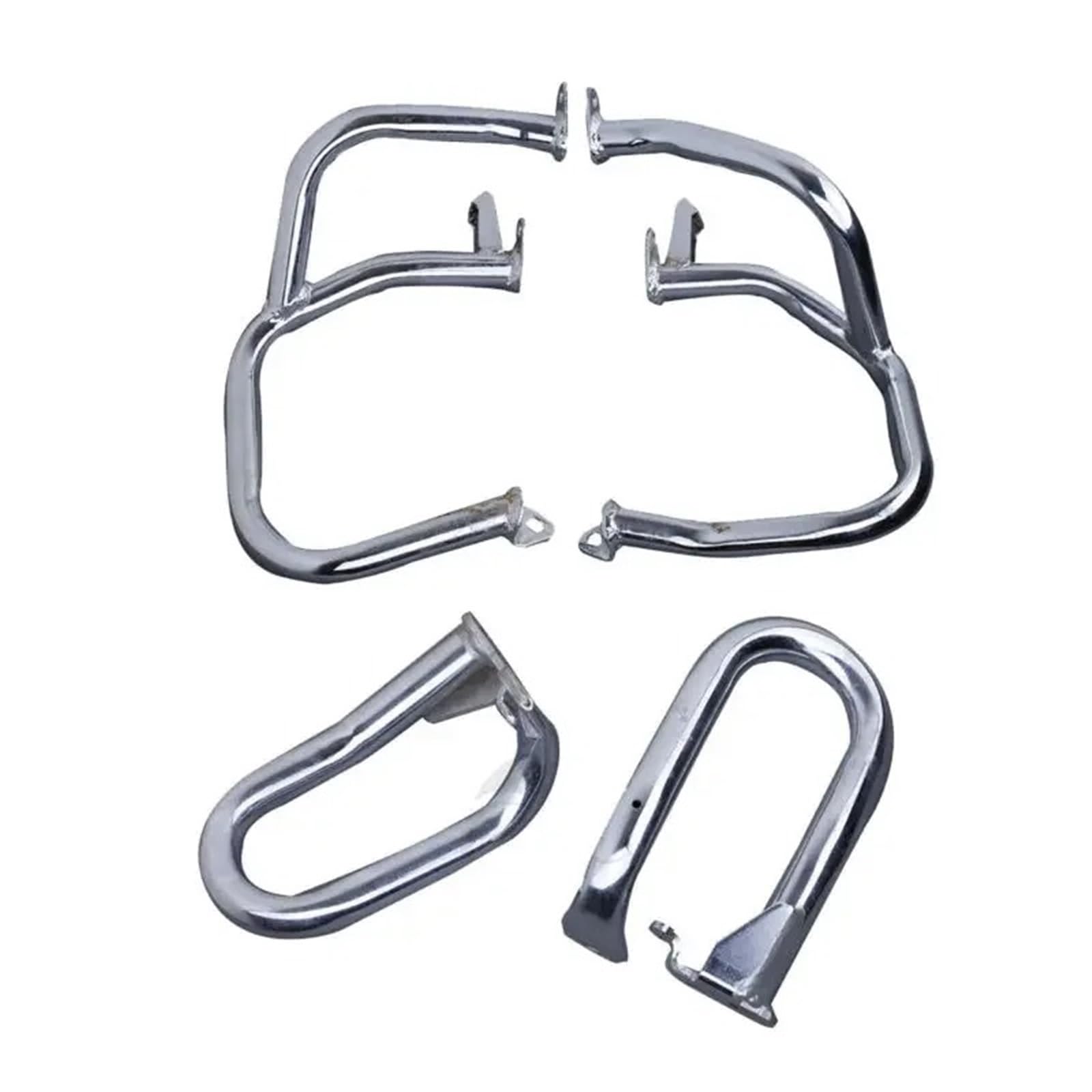 Motorrad Sturzbügel Für Goldwing GL1800 2001-2017 Vorne/Hinten Motor Schutz Crash Bar Motorrad Zubehör Motor Stoßfänger(Set Chrome Silver) von BTHMGBAE