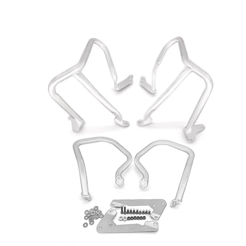 Motorrad Sturzbügel Für R1250RT Für R1250 RT Für R 1250 RT 2018-2023 Motorrad Highway Vorne Und Hinten Motorschutz Stoßstangen Crash Bar Stunt Cage Protector Motor Stoßfänger(Silver-1 Set) von BTHMGBAE