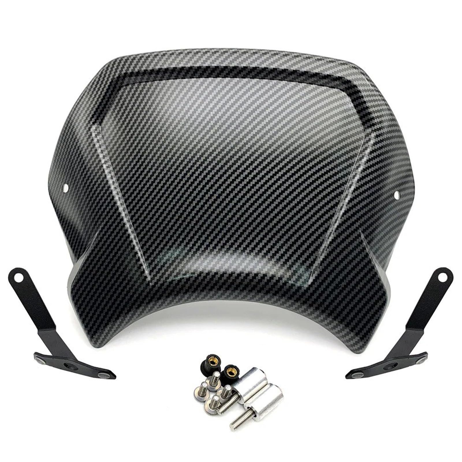 Motorrad Wind Luftabweiser Für CB125R Für CB300R 2018-2022 Motorrad Frontal Platte Vintage Windschutz Windschutz Deflektor Windschild Spoiler(Carbon A) von BTHMGBAE