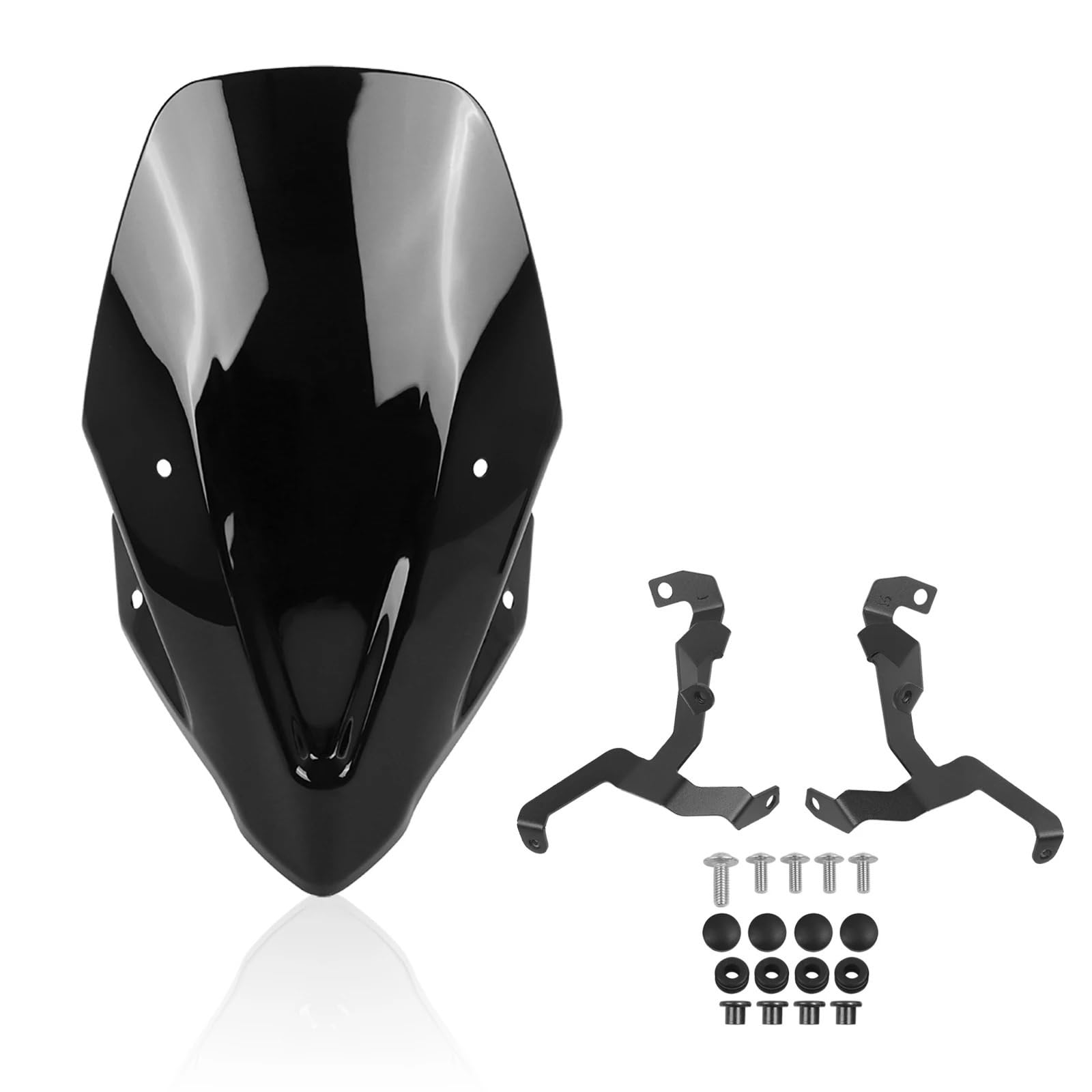 Motorrad Wind Luftabweiser Für CB750 Für Hornet 2023-2024 Motorrad Touring Windschutzscheibe Windschutz Windabweiser Viser Visier Transparent Windschild Spoiler(Black) von BTHMGBAE