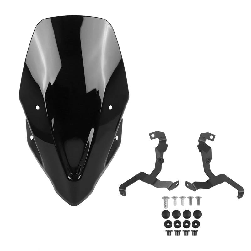 Motorrad Wind Luftabweiser Für CB750 Für Hornet 2023-2024 Motorrad Touring Windschutzscheibe Windschutz Windabweiser Viser Visier Transparent Windschild Spoiler(Black) von BTHMGBAE