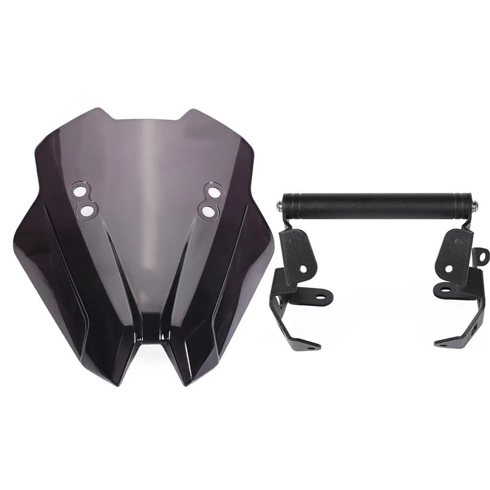 Motorrad Wind Luftabweiser Für CB750 Für Hornet 750 2023-2024 Motorrad Windschutzscheibe Windschutz Navigation Verlängerung Bar Halterung Windschild Spoiler(Shield and Bracket) von BTHMGBAE