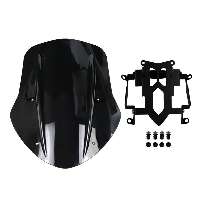 Motorrad Wind Luftabweiser Für Ducati Für Diavel 2014-2022 Windschutzscheibe Windschutz Abdeckung Windabweiser Mit Montage Halterung Motorrad Windschild Spoiler(A.Black) von BTHMGBAE