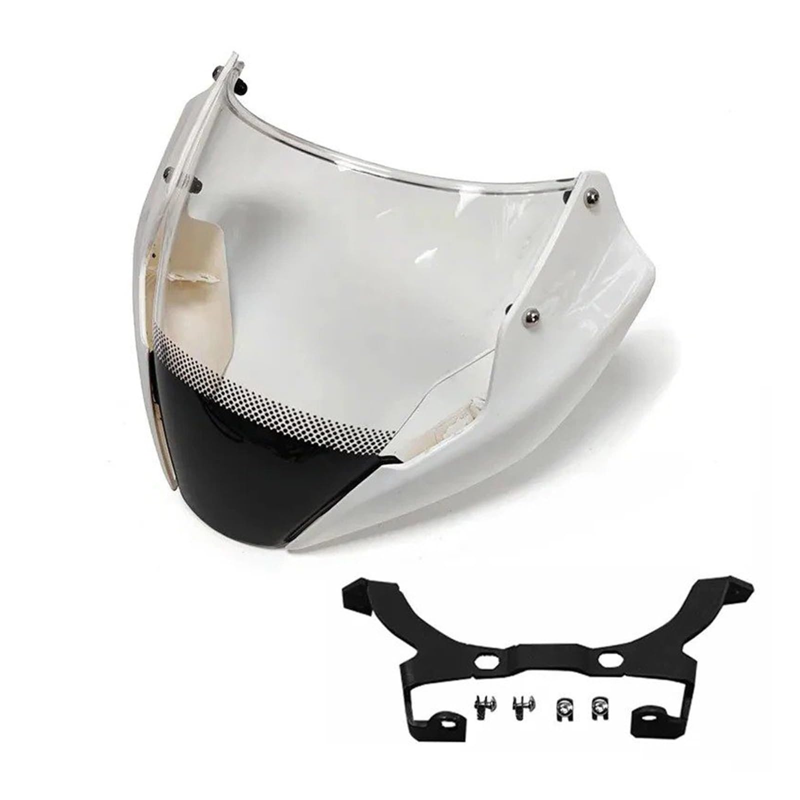 Motorrad Wind Luftabweiser Für Ducati Für Monster 797 821 1200S 2014-2016 Windschutzscheibe Rauchabweiser Mit Halterung Montage Schrauben Windschild Spoiler(White) von BTHMGBAE