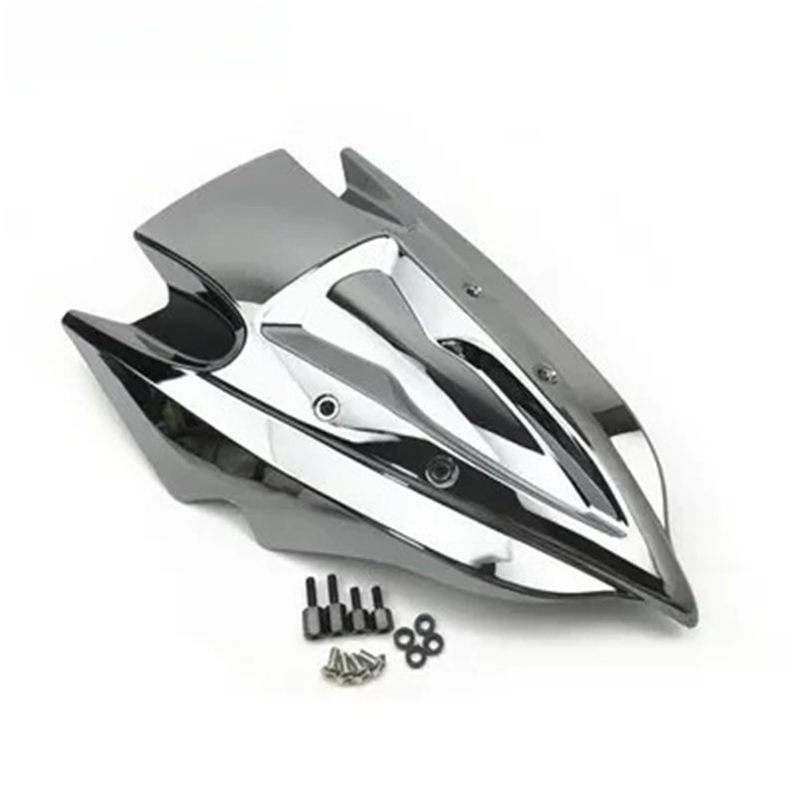 Motorrad Wind Luftabweiser Für Kawasaki Für Z250 Für Z300 2013-2016 Double Bubble Windschutzscheibe Windabweiser Motorrad Motorrad Windschild Spoiler(Chrome) von BTHMGBAE