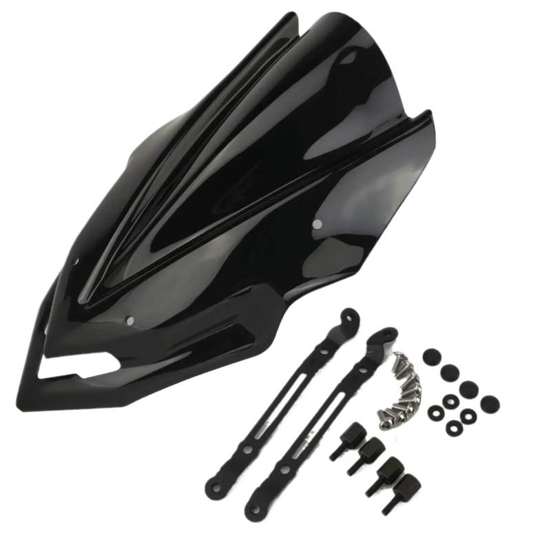 Motorrad Wind Luftabweiser Für Kawasaki Für Z900 2017-2019 Motorrad Windabweiser Zubehör Frontscheibe Windschutz Verkleidung Windschild Spoiler(Black) von BTHMGBAE