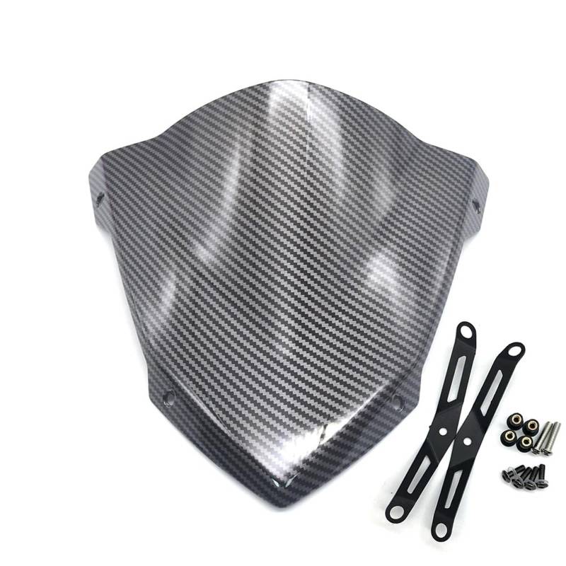 Motorrad Wind Luftabweiser Für MT-03 Für MT-25 2020-2022 Motorrad Zubehör Sport Windschutzscheibe Sonnenblende Windschutzscheibe Windschild Spoiler(Carbon) von BTHMGBAE