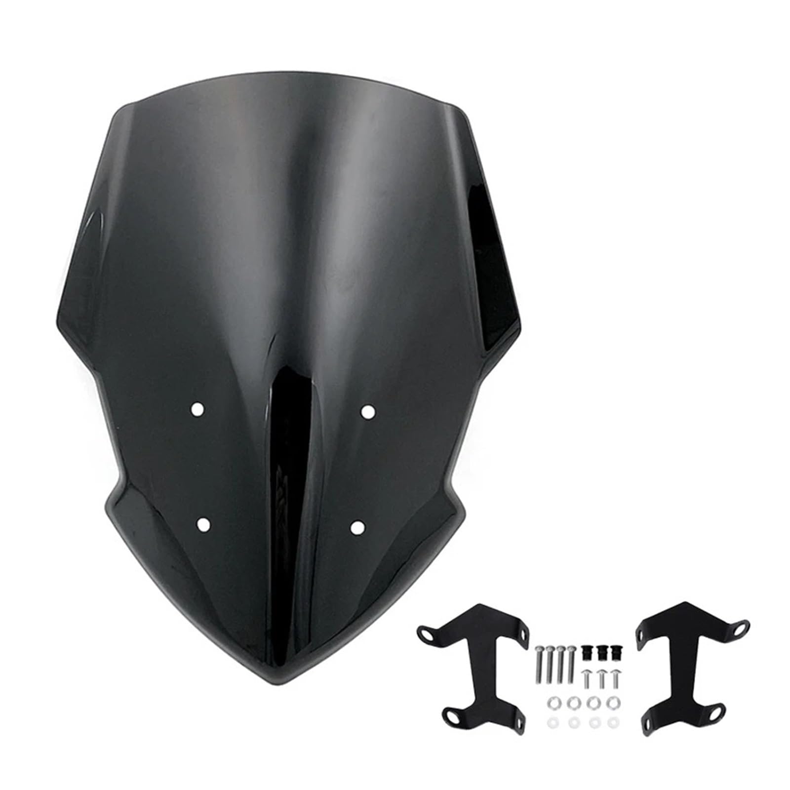 Motorrad Wind Luftabweiser Für MT-07 Für FZ-07 2018-2020 Motorrad Windschutzscheibe Deflektor Windschutzscheibe Zubehör Windschild Spoiler(Black) von BTHMGBAE