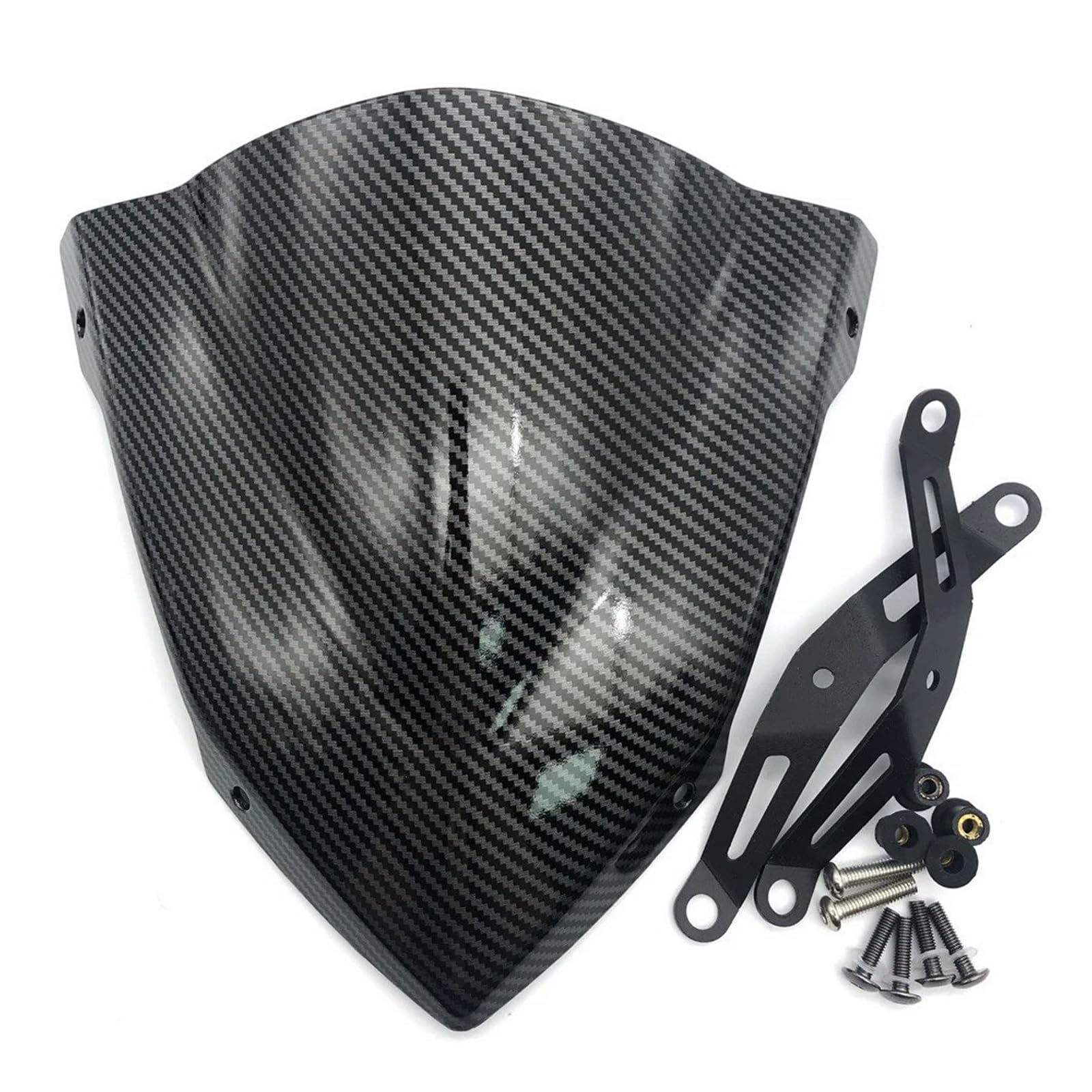 Motorrad Wind Luftabweiser Für MT-25 Für MT-03 2020-2024 Motorrad Sport Touring Frontscheibe Windschutz Visier Windabweiser Windschild Spoiler(Carbon) von BTHMGBAE