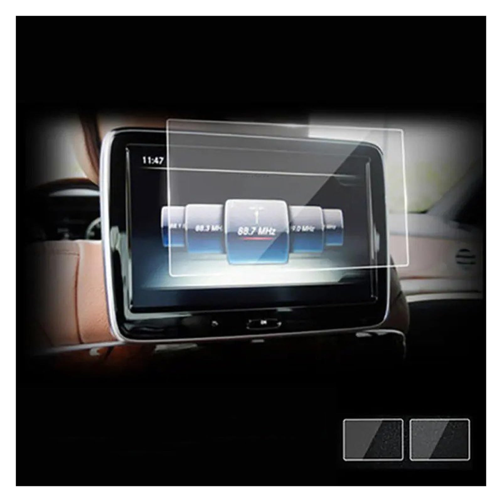 Navigation Displayschutzfolie Für Benz Für S-Klasse Für W221 Für W222 2014-2017 Auto Navigation Schutz Film LCD Bildschirm Gehärtetes Glas Schutz Fil Navigation Panzerglas Schutzfolie(The rear screen) von BTHMGBAE