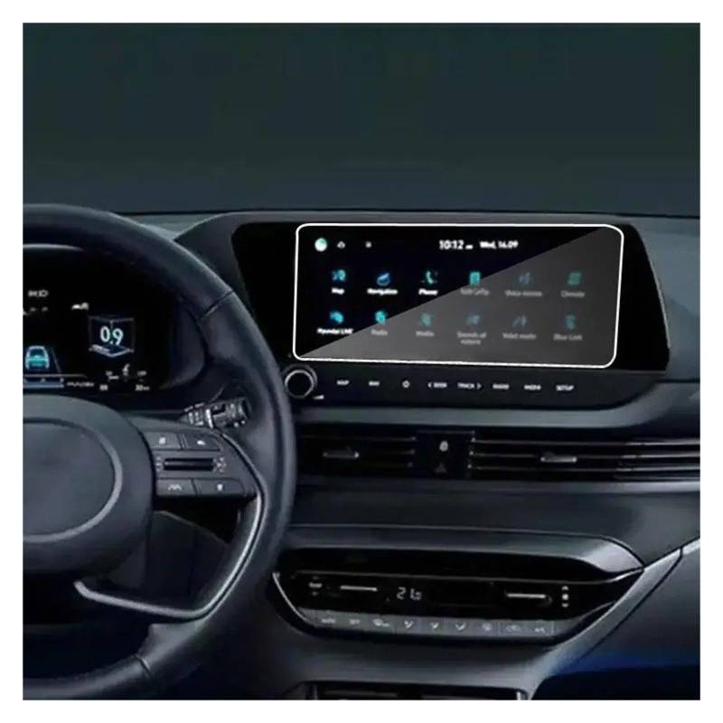 Navigation Displayschutzfolie Für Hyundai Für Bayon 2022 Gehärtetem Glas Schutz Film 10,25 Zoll Auto Radio GPS Navigation Bildschirm Auto Innen Navigation Panzerglas Schutzfolie von BTHMGBAE