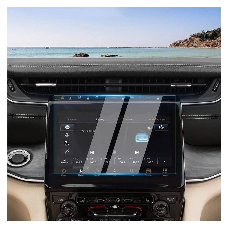 Navigation Displayschutzfolie Für Jeep Für Grand Für Cherokee L 2022 2023 Gehärtetem Glas Screen Protector 10,1 Zoll Auto Navigation Auto Innen Navigation Panzerglas Schutzfolie von BTHMGBAE