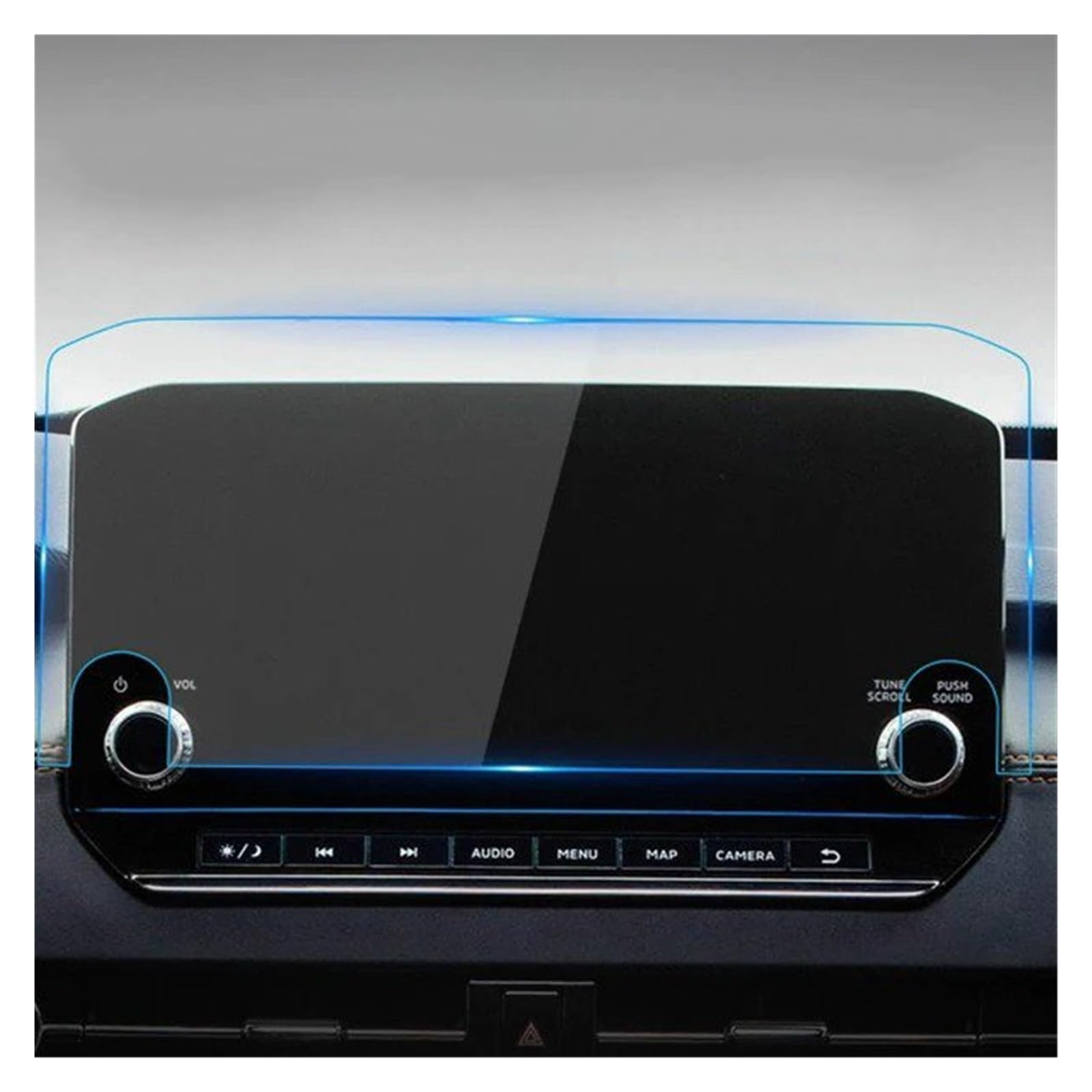 Navigation Displayschutzfolie Für Mitsubishi Für Outlander 2023 Auto Zubehör Screen Protector Konsole Gehärtetem Glas Schutz Film Auto Navigator Navigation Panzerglas Schutzfolie(21-23 Blue) von BTHMGBAE