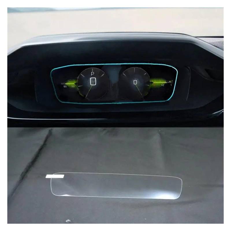 Navigation Displayschutzfolie Für Peugeot Für 308 Für 408 GT 2023 Gehärtetem Glas Screen Protector 10 Zoll Auto GPS Film LCD Bildschirm Anti-scratch-Film Navigation Panzerglas Schutzfolie(Instrument p von BTHMGBAE