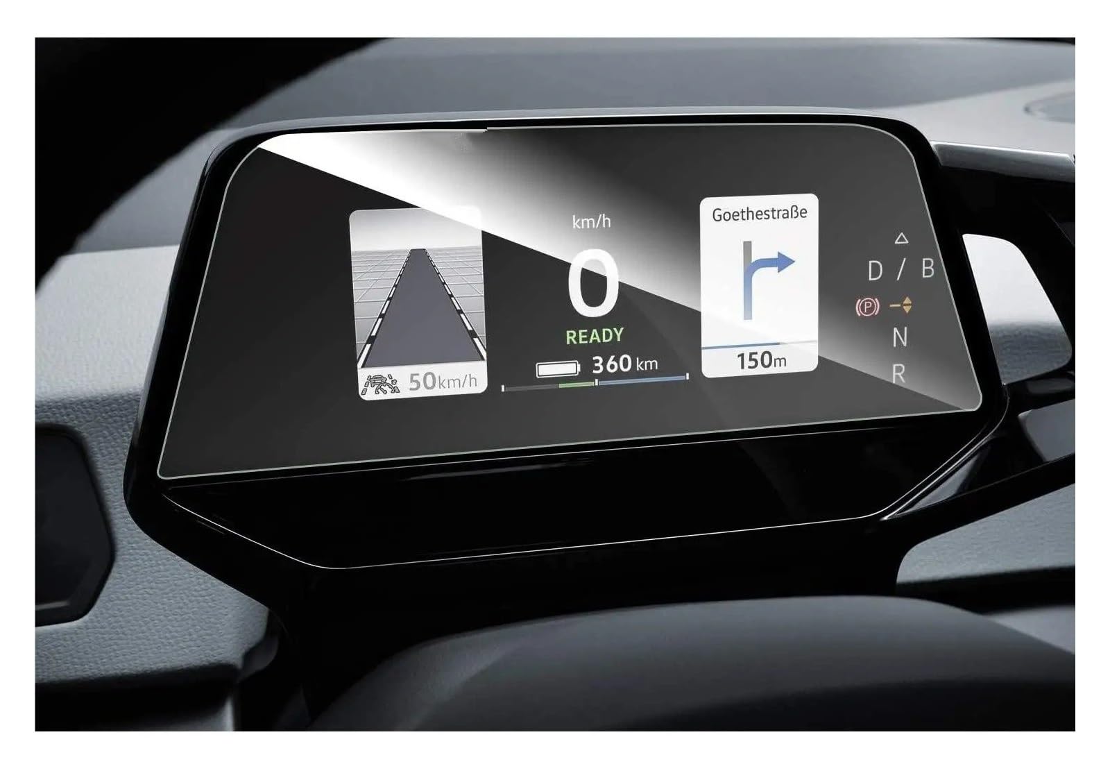 Navigation Displayschutzfolie Für VW Für Cockpit 2020 2021 Gehärtetes Glas Schutz Film Screen Protector Auto Instrument Zubehör Navigation Panzerglas Schutzfolie von BTHMGBAE