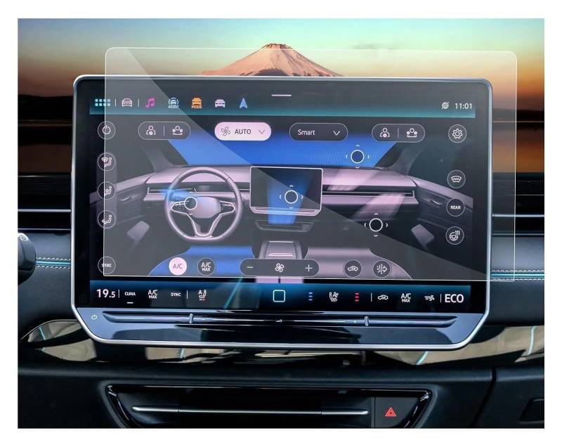 Navigation Displayschutzfolie Für VW Für ID4 Für ID4X Für ID5 2025 Gehärtetem Glas Screen Protector 12,9 Zoll GPS Navigation Center Touch Display Navigation Panzerglas Schutzfolie von BTHMGBAE