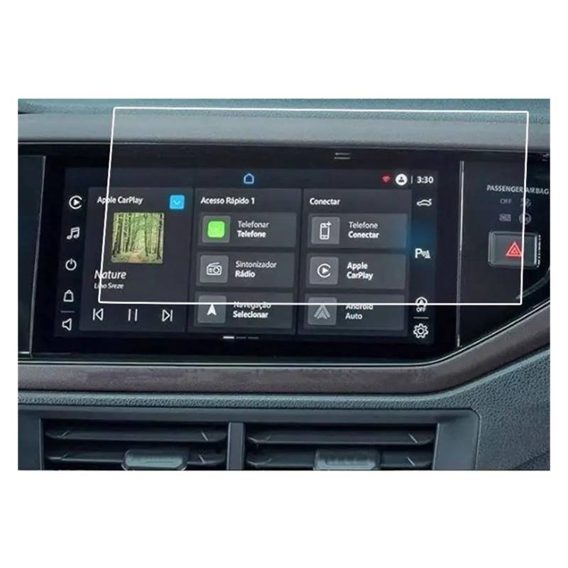 Navigation Displayschutzfolie Für VW Für Virtus 2023 2024 Gehärtetes Glas Screen Protector Film Auto Innen Aufkleber 10,1 Zoll Auto GPS Navigation Navigation Panzerglas Schutzfolie(for GPS) von BTHMGBAE