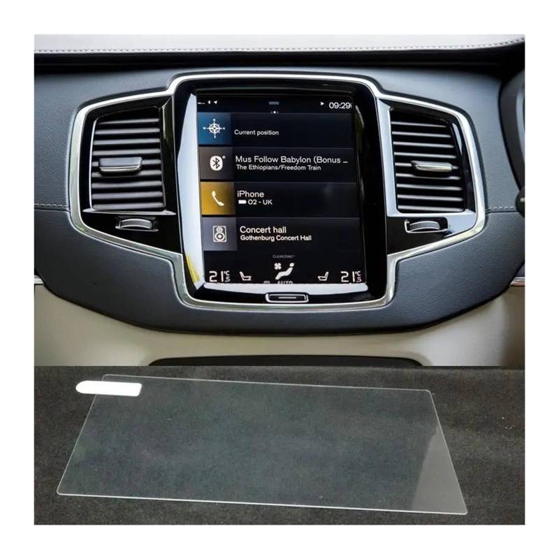 Navigation Displayschutzfolie Für Volvo Für XC90 Für S90 2015-2019 8,7 Zoll Gehärtetes Glas Bildschirm Schutz Film 20Car GPS Navigation Screen Protector Navigation Panzerglas Schutzfolie von BTHMGBAE