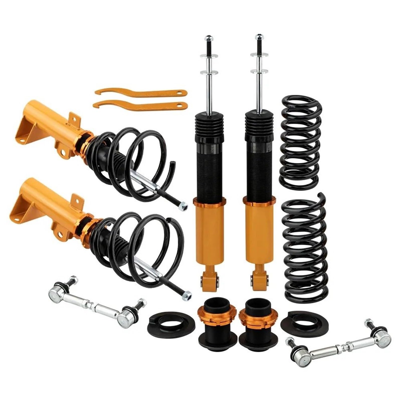 Stoßdämpfer Autos Für Benz W203 2000-2007 Für CLK C209 A209 2002-2009 Einstellbare Gewindefahrwerk Suspension Stoßdämpfer Stoßdämpfer Gewindefahrwerk Suspension Kit Auto Lenkungsdämpfer von BTHMGBAE