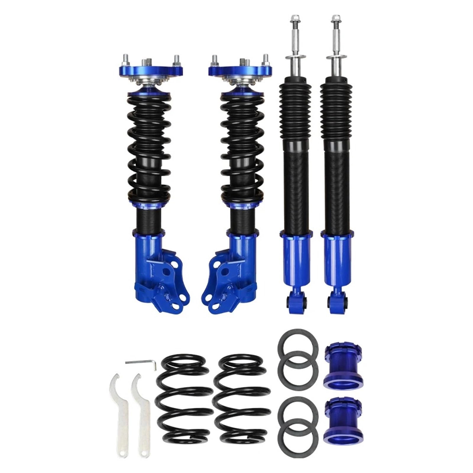 Stoßdämpfer Autos Für Civic 2006–2011 Höhenverstellbare Gewindefahrwerke Federbeine Stoßdämpfer-Tiefenlegungssatz Auto Lenkungsdämpfer(Blue) von BTHMGBAE