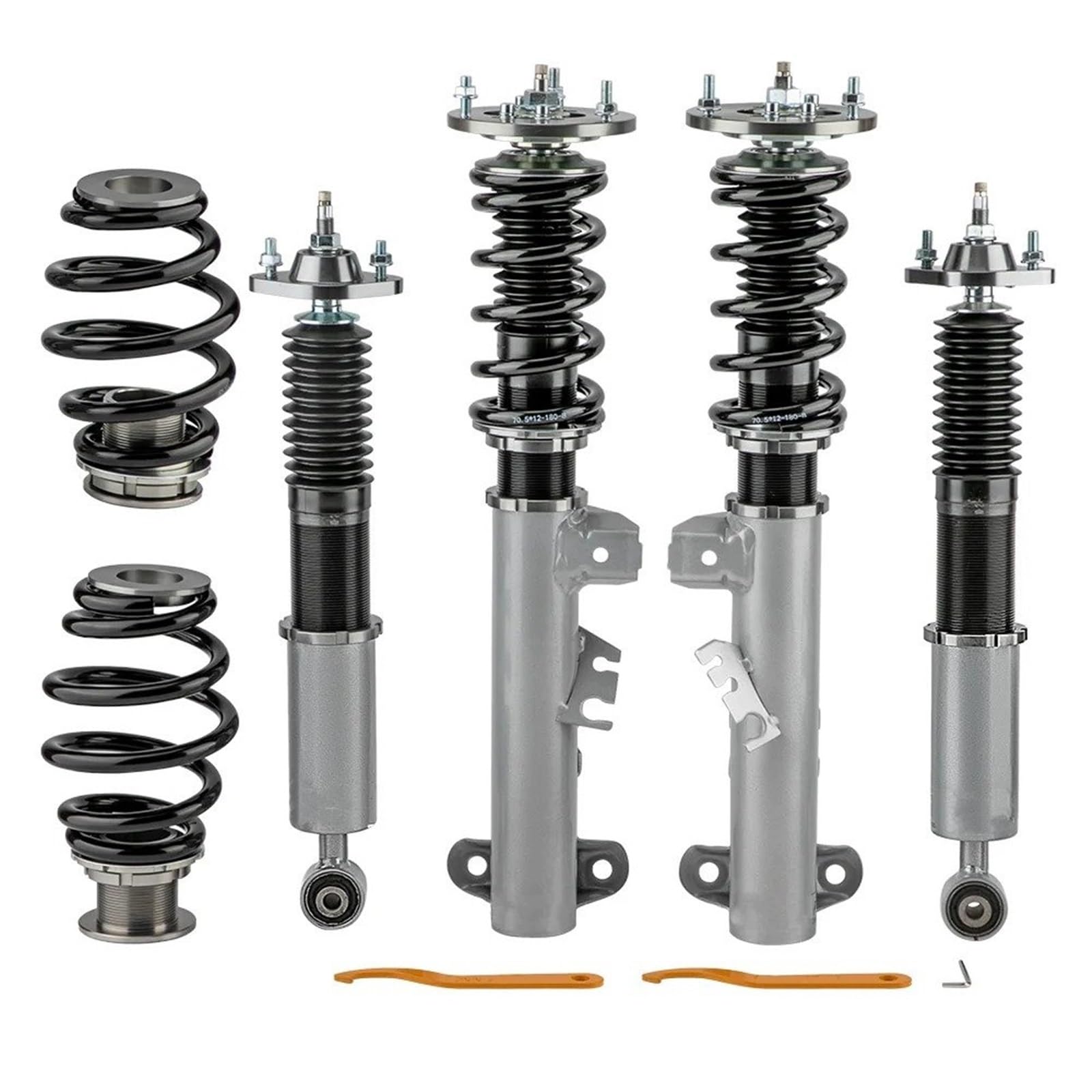 Stoßdämpfer Autos Für E36 318i 323i 325i 328i Spulenstreben Federbein 24-Wege Gewindefahrwerk Gewindefahrwerk Kit Auto Lenkungsdämpfer(Grey) von BTHMGBAE