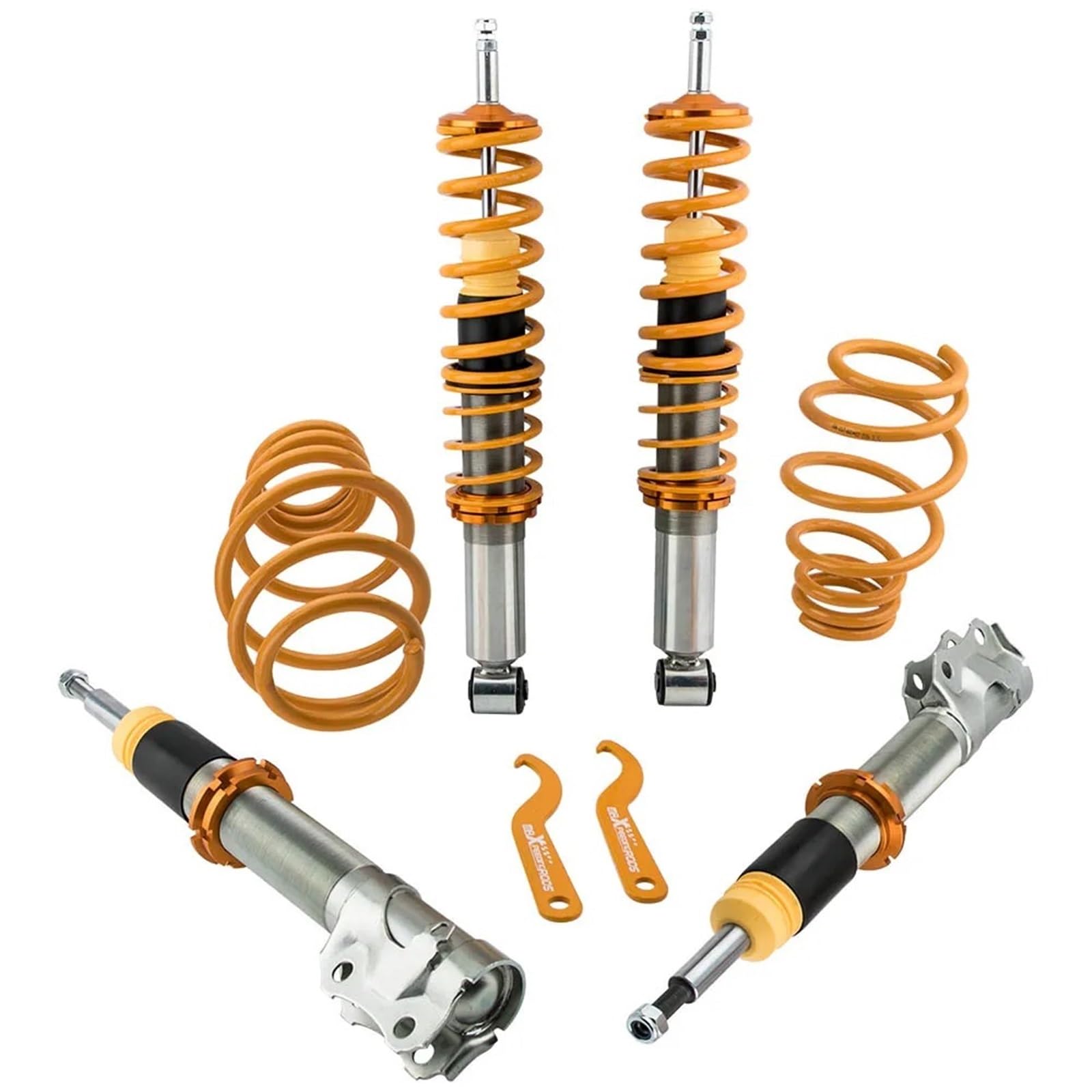 Stoßdämpfer Autos Für SEAT Für Ibiza II 6K1 Für VW Für Polo MK3 6N2 Federung Schock Streben Tieferlegung Kit Einstellbare Gewindefahrwerk Suspension Shock Kit Auto Lenkungsdämpfer von BTHMGBAE