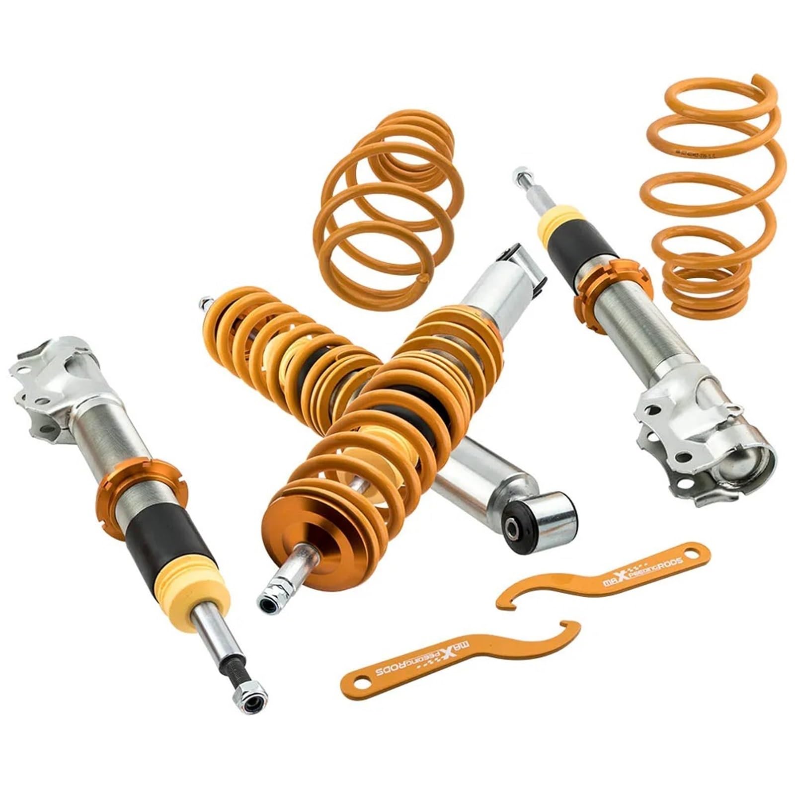 Stoßdämpfer Autos Für VW Für Polo Für Mark3 6N2 Für 1.4TDi Für GTI 1999-2003 Spulenfeder Absorber Gewindefahrwerk Suspension Shock Struts Senkung Kit Straße Auto Lenkungsdämpfer von BTHMGBAE