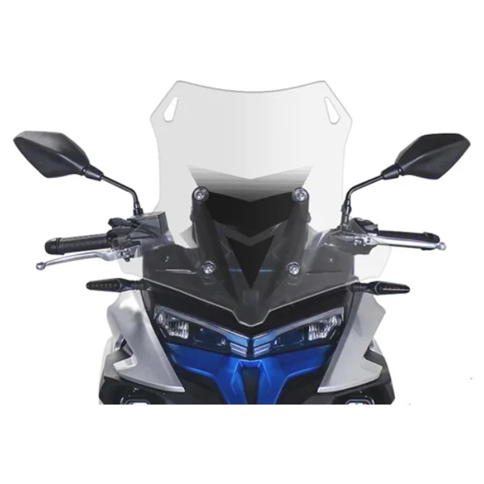 Windschild Motorrad FÜR Loncin Für VOGE 525DSX DS525 DS 525X 525 Für DSX Zubehör 2022 2023 DS525X Motorrad Frontscheibe WindscreenWindshield Deflektor Windschutzscheibe(Transparent 10CM) von BTHMGBAE