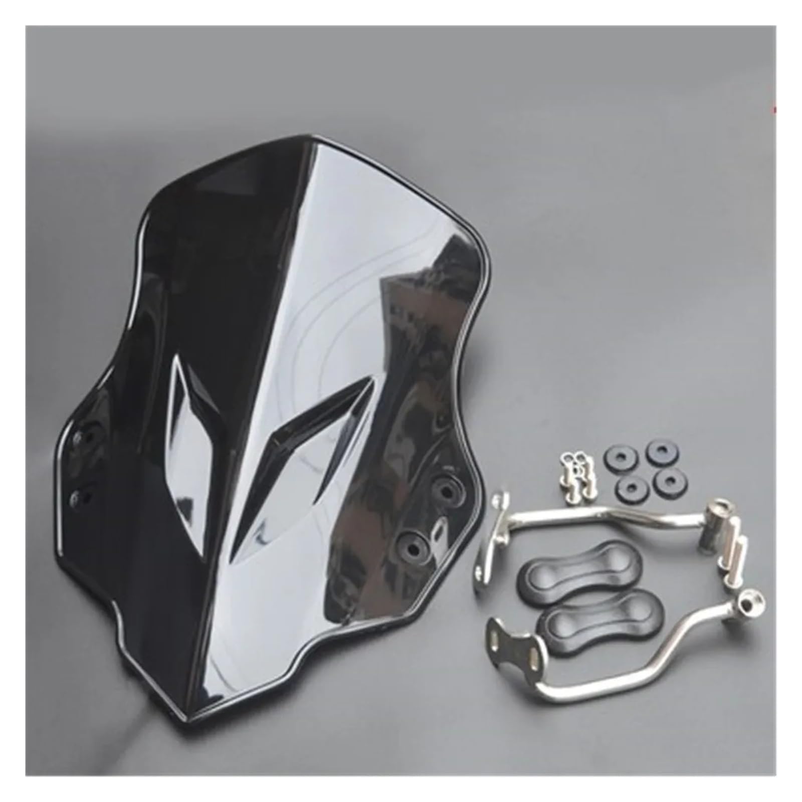 Windschild Motorrad Für CFMOTO Für ST 125 Für St125 Für Papio 125-3a Für Cf125-3A Motorrad Windschutzscheibe Mit Halterung EIN Satz Gelten Deflektor Windschutzscheibe(Black) von BTHMGBAE