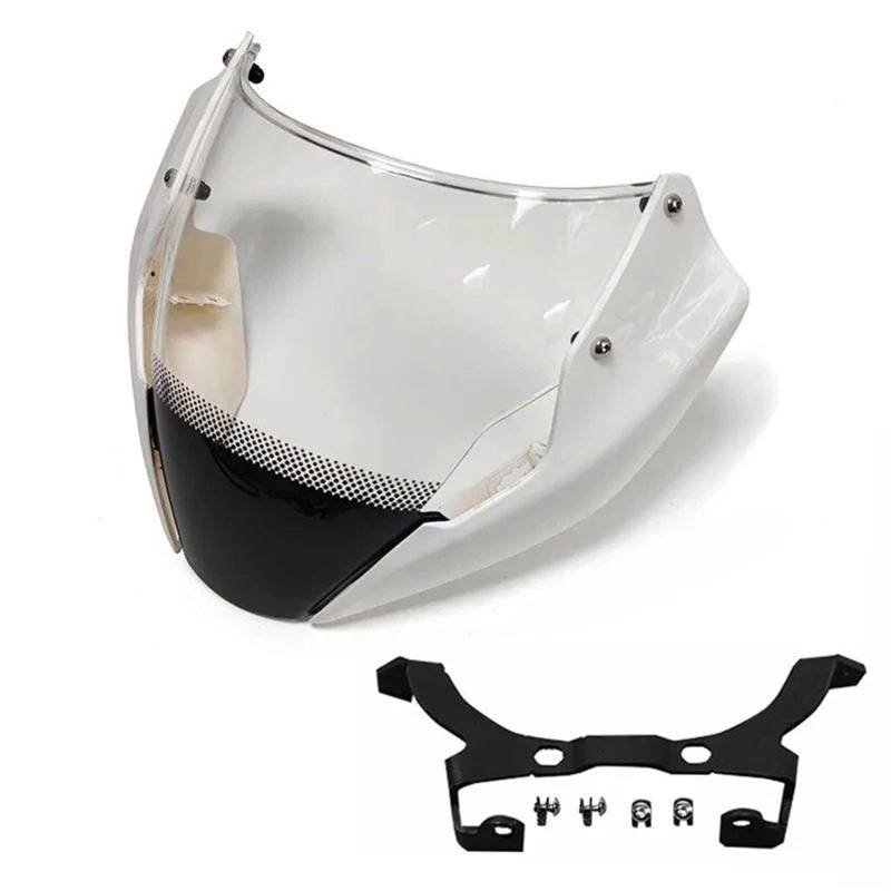 Windschild Motorrad Für Ducati Für Monster 797 821 1200S 2014 2015 2016 Motorrad Windschutzscheibe Windschutz Rauchabweiser Mit Halterung Befestigungsschrauben Deflektor Windschutzscheibe(White) von BTHMGBAE